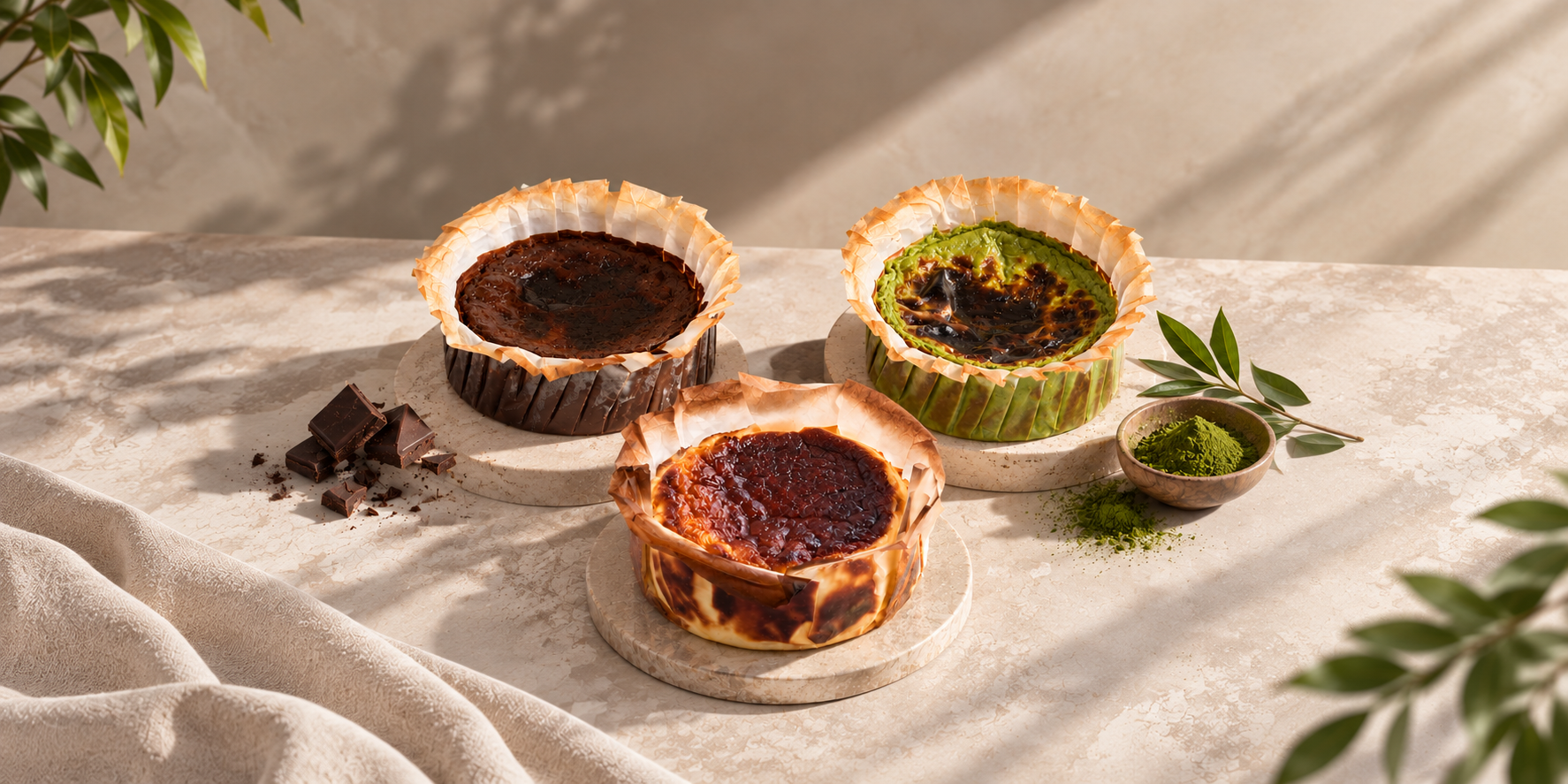 Burnt Basque Cheesecakes
