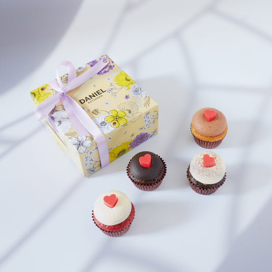 Valentine's Cupcake Box Of 4
